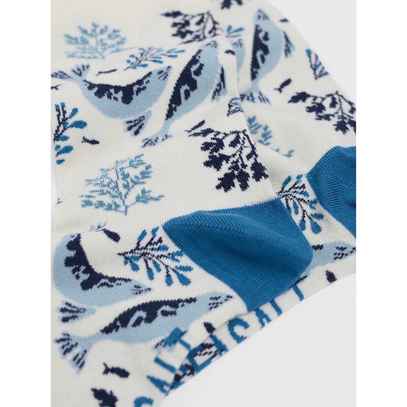 Seasalt Cornwall Bamboo Arty Socks - Harbour Seals Chalk image number 1